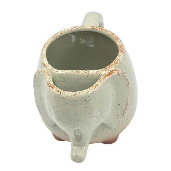 Elephant Ceramic Coffee Mug With Tea Bag Holder or Decorative Succulent Planter - Picture 3 of 8